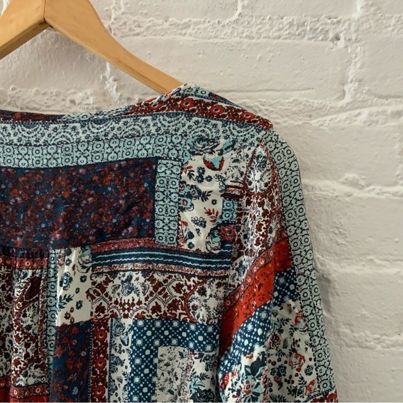 Mossimo Boho Patchwork Romper Hippie Festival Beach Cottage Fairy Size Small 90s - Picture 12 of 15